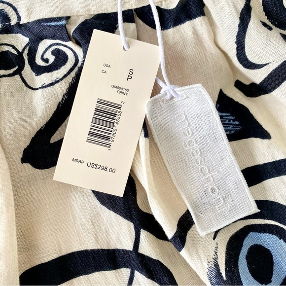 Magaschoni Cream and Black Artistic Midi Skirt - Picture 6 of 6